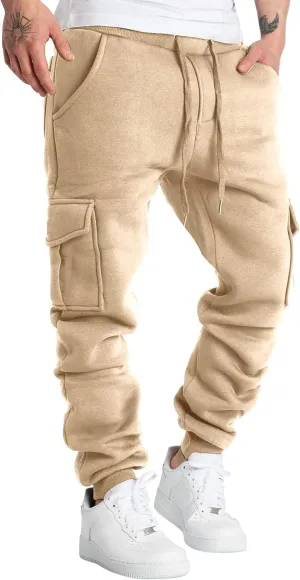 2023 Jogger Pants for Men, Men's Cargo Sweatpants Casual Joggers Athletic Plus Size Loose Stretch Baggy Trousers with Pocket