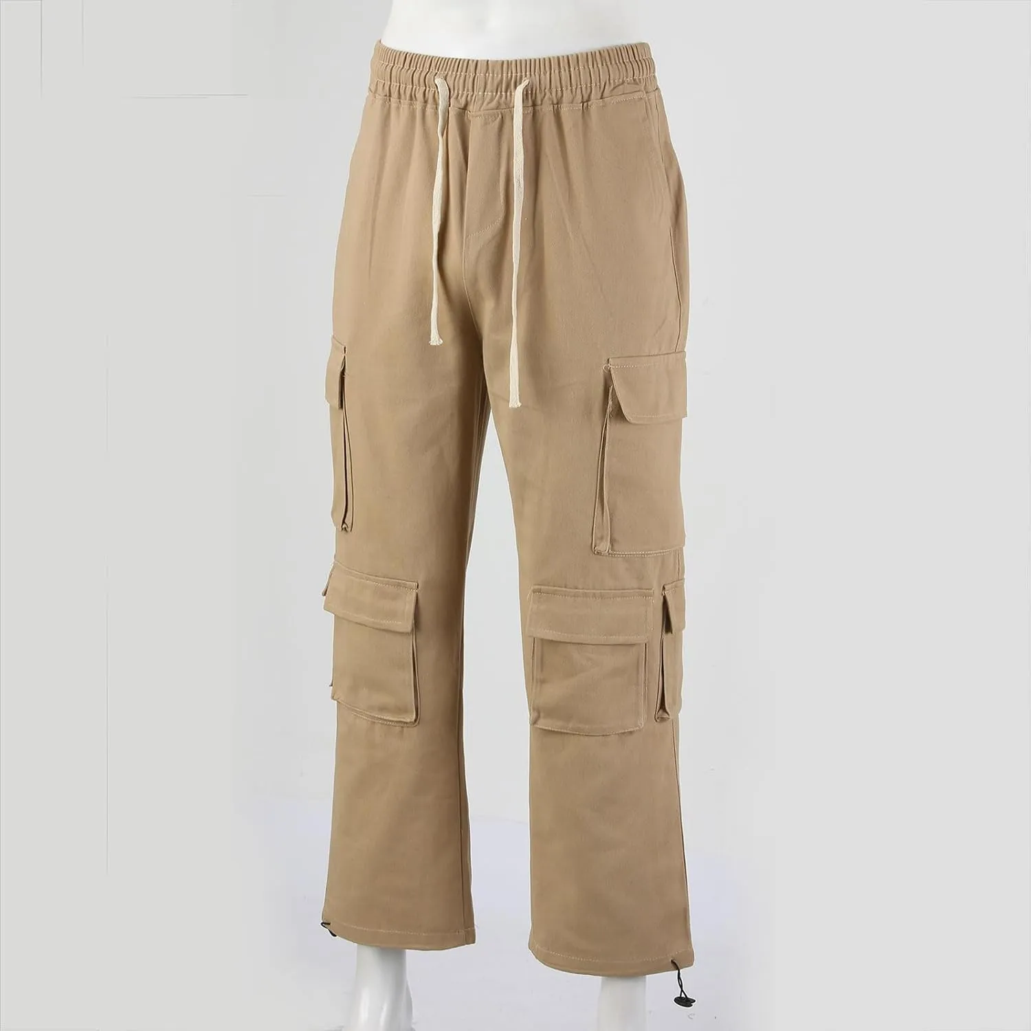 2023 Mens Cargo Pants Plus Size Elastic Waist Baggy Sweatpants for Men Casual Trousers Lightweight Jogger Pant Sweatpants