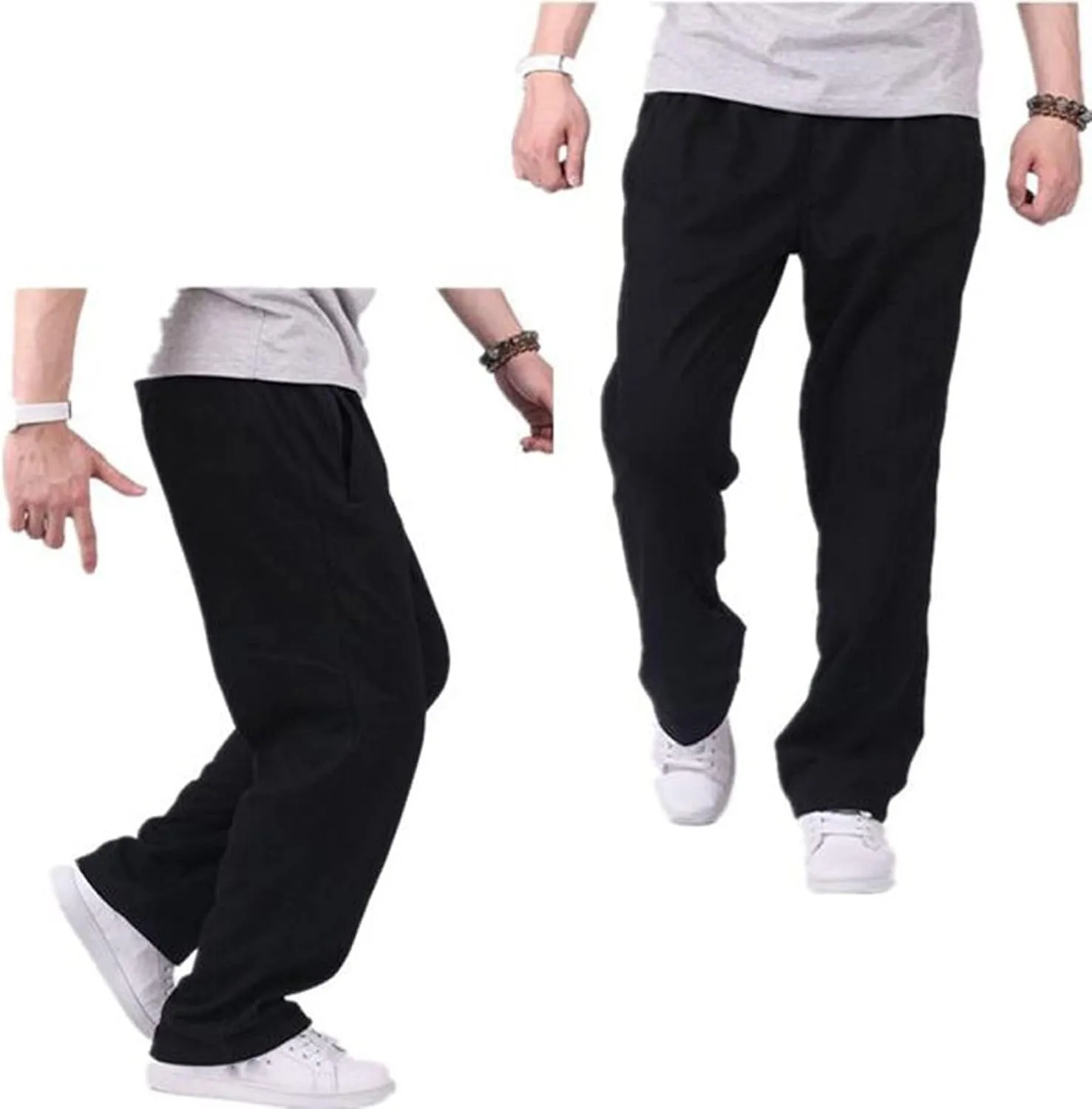 2023 Mens Corduroy Hiking Pants Plus Size Harem Sweatpants Stylish Work Sports Loose Outdoor Trousers Jogger with Pockets
