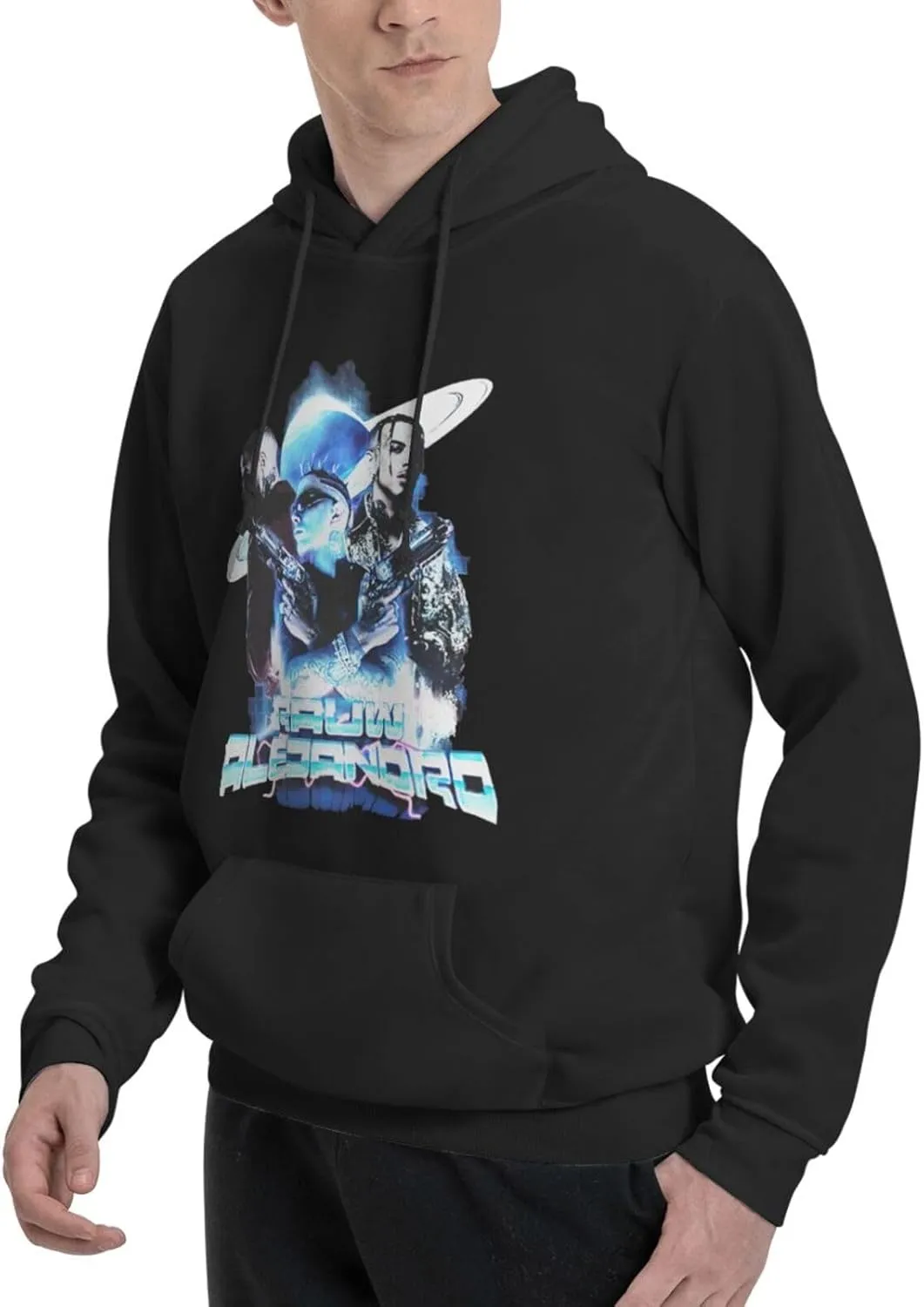 Adult Unisex Hooded Crew Neck Pullover Sweatshirt Top Classic Long Sleeve Hoodie Street Heavyweight Sweaterblack