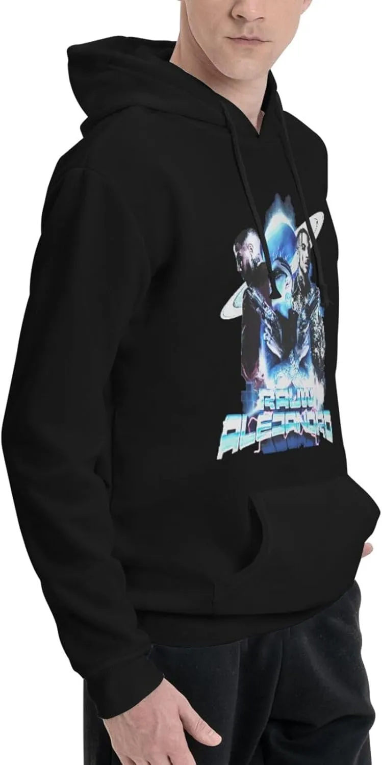 Adult Unisex Hooded Crew Neck Pullover Sweatshirt Top Classic Long Sleeve Hoodie Street Heavyweight Sweaterblack