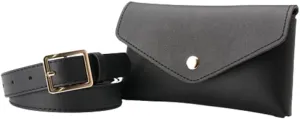 ALTALIVA Women's Leather Belt, Fanny Pack with Removable Belt Fashion Waist Pouch Belt Bags, Fashion PU Leather Waist Pack Pouch Small Purse for Party, Travel, Hiking (black)
