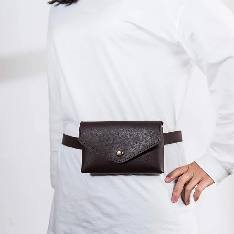 ALTALIVA Women's Leather Belt, Fanny Pack with Removable Belt Fashion Waist Pouch Belt Bags, Fashion PU Leather Waist Pack Pouch Small Purse for Party, Travel, Hiking (coffee)