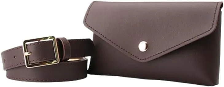 ALTALIVA Women's Leather Belt, Fanny Pack with Removable Belt Fashion Waist Pouch Belt Bags, Fashion PU Leather Waist Pack Pouch Small Purse for Party, Travel, Hiking (coffee)