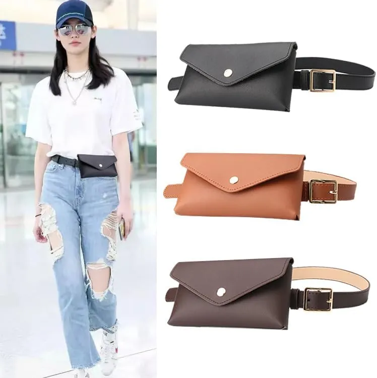 ALTALIVA Women's Leather Belt, Fanny Pack with Removable Belt Fashion Waist Pouch Belt Bags, Fashion PU Leather Waist Pack Pouch Small Purse for Party, Travel, Hiking (red)
