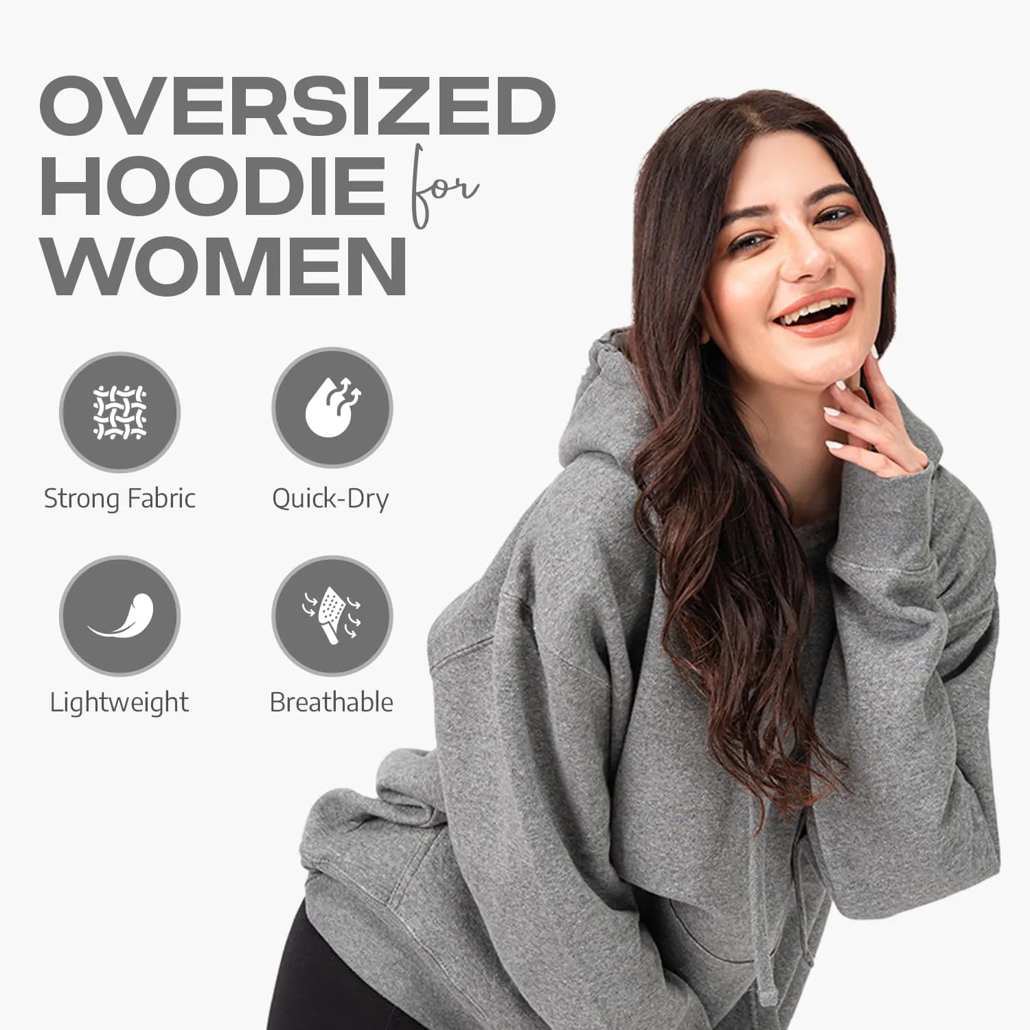 Aon's High Natural Cotton Blend Hoodies For Women: More Breathable & Appealing Modern Fit Sweatshirt Sweaters