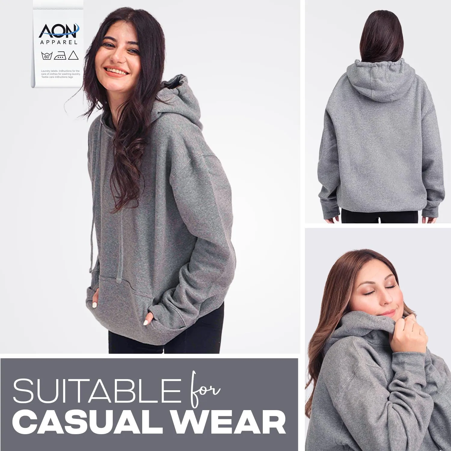Aon's High Natural Cotton Blend Hoodies For Women: More Breathable & Appealing Modern Fit Sweatshirt Sweaters