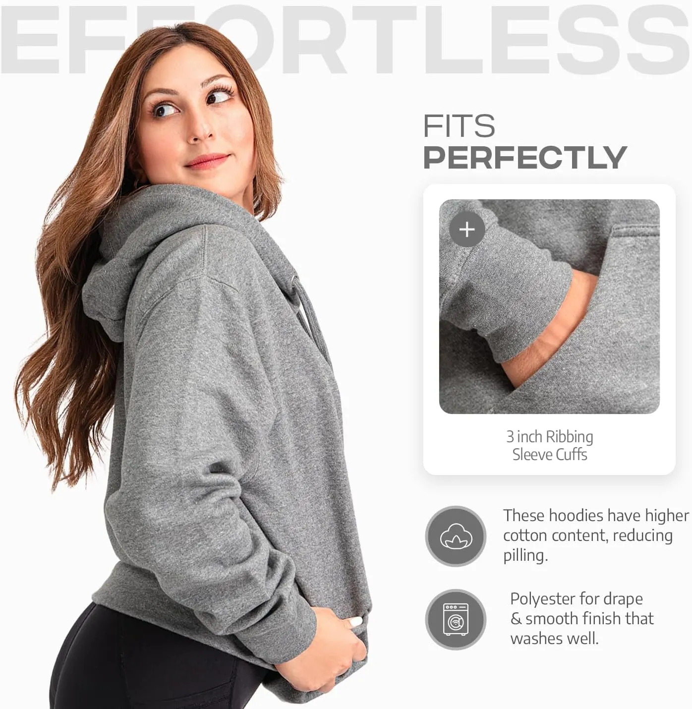 Aon's High Natural Cotton Blend Hoodies For Women: More Breathable & Appealing Modern Fit Sweatshirt Sweaters
