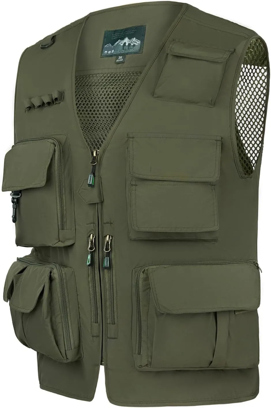 AOTORR Mens Outdoor Work Safari Cargo Photo Travel Fishing Vests for Men with Multi-pockets