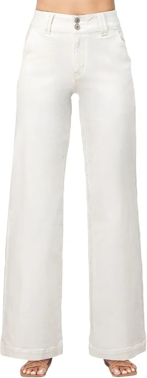 Astylish Jeans for Women Wide Leg High Waisted Stretchy Straight Leg Jean Baggy Trendy 2025 Denim Pants with Slanted Pockets