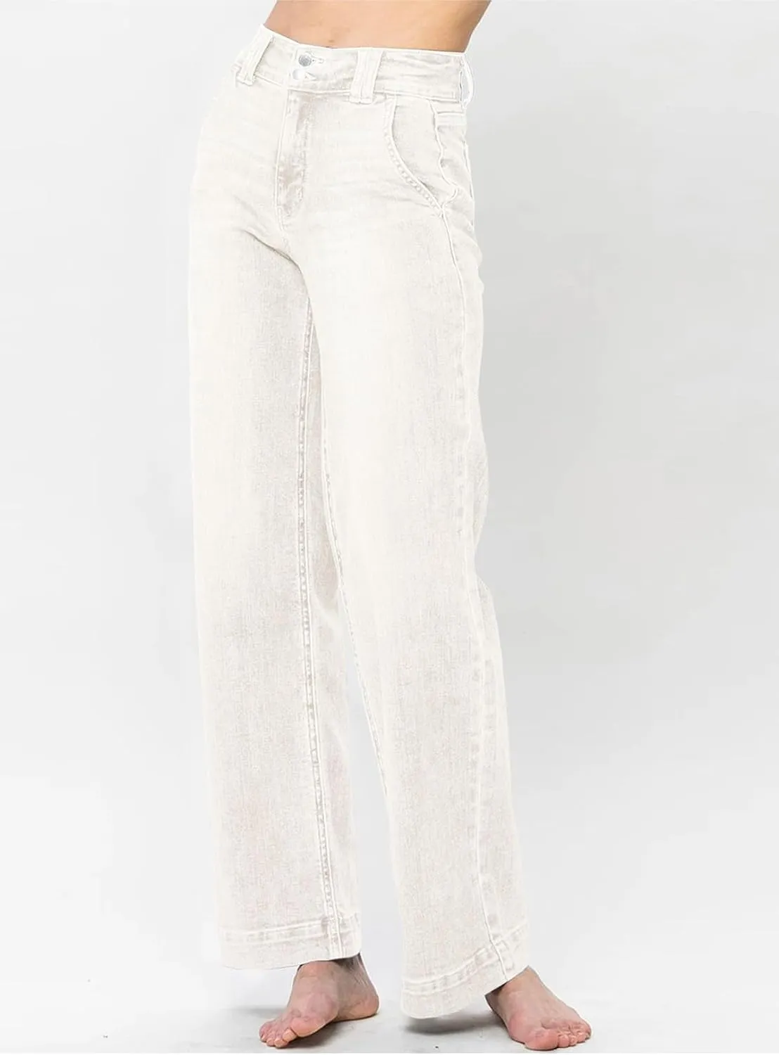 Astylish Jeans for Women Wide Leg High Waisted Stretchy Straight Leg Jean Baggy Trendy 2025 Denim Pants with Slanted Pockets
