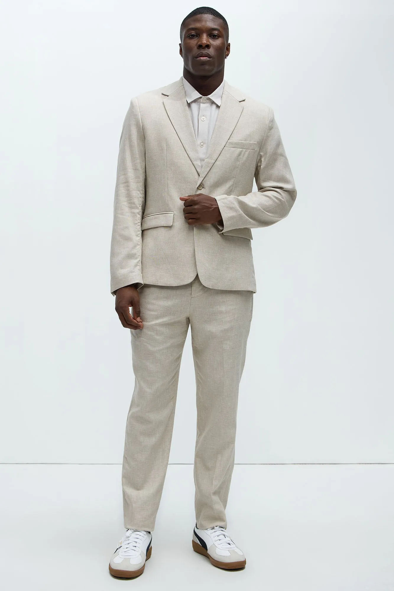 Bahamas Linen Suit Jacket - Stone
