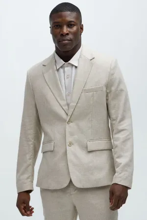 Bahamas Linen Suit Jacket - Stone