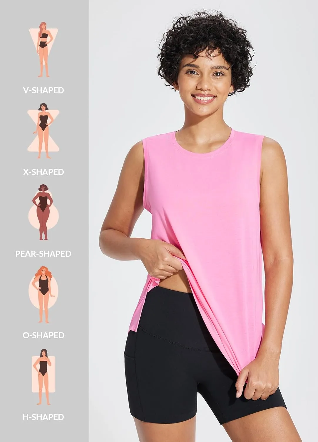 baleaf Workout Tank Tops for Women Sleeveless Athletic Top Loose Fit Running Shirts High Neck Yoga Gym Clothes