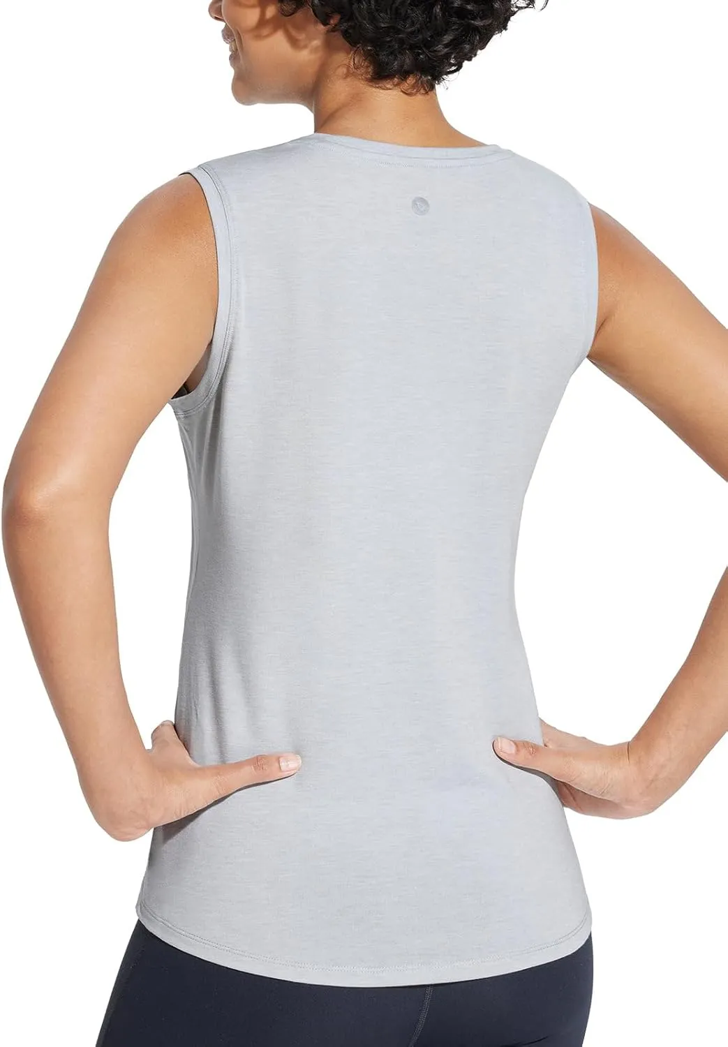 baleaf Workout Tank Tops for Women Sleeveless Athletic Top Loose Fit Running Shirts High Neck Yoga Gym Clothes