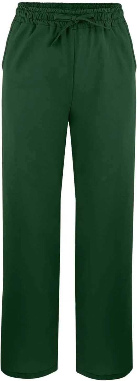 Capris Pants for Women Linen Cropped Pant High Waist Drawstring Casual Loose Summer Beach Trousers with Pocket