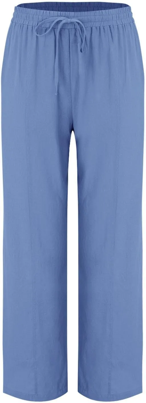 Cargo Pants for Women Winter Adjustable Travel Thermal with Pockets Wide Leg Straight Leg