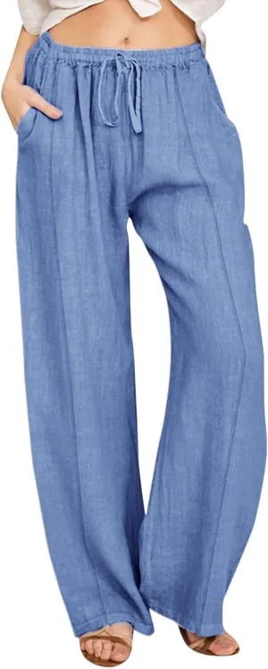 Cargo Pants for Women Winter Adjustable Travel Thermal with Pockets Wide Leg Straight Leg