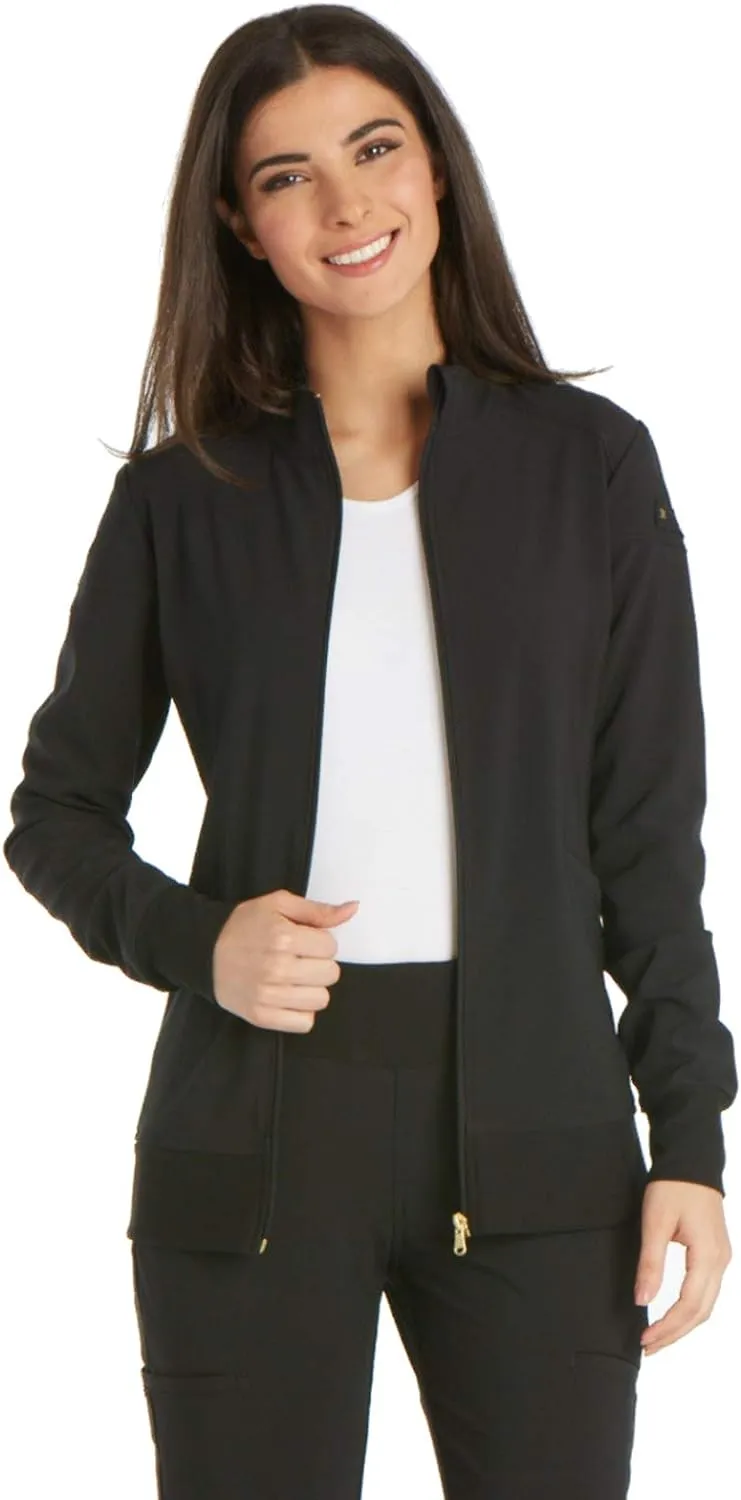 Cherokee Scrub Jackets For Woman with Zip Front, 360 Stretch Fabric - CK303