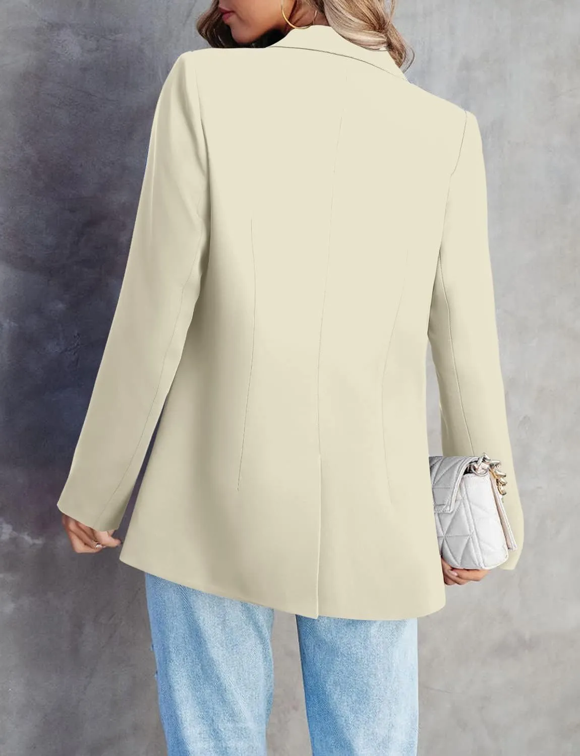 CHICZONE Womens Long Sleeve Casual Blazers Open Front Lapel Button Work Office Ladie's Suits Jackets