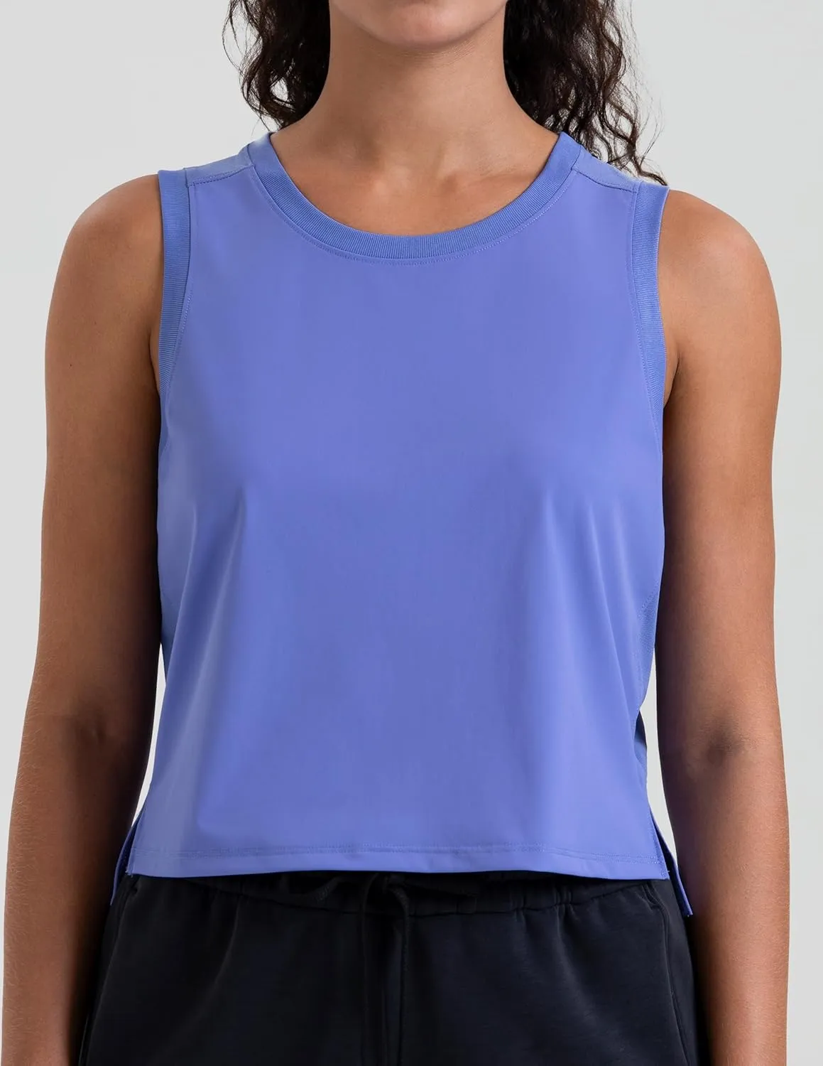 Colorfulkoala Women's Breezy Mesh Back Muscle Tank Loose Fit Workout Tops