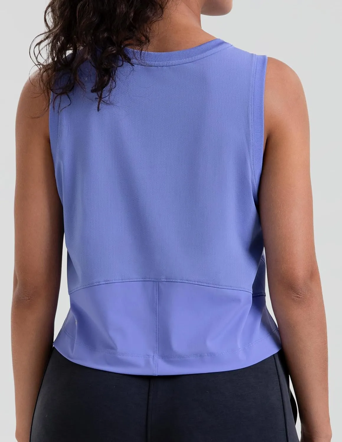 Colorfulkoala Women's Breezy Mesh Back Muscle Tank Loose Fit Workout Tops