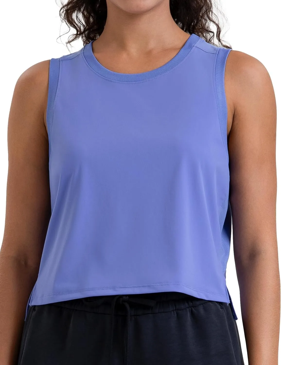 Colorfulkoala Women's Breezy Mesh Back Muscle Tank Loose Fit Workout Tops