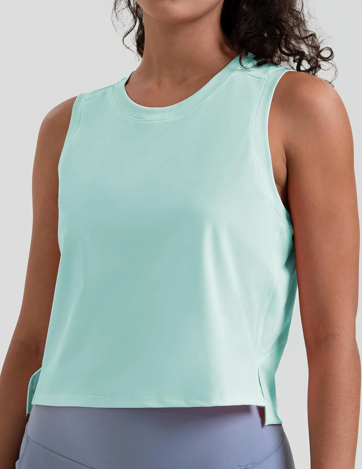 Colorfulkoala Women's Breezy Mesh Back Muscle Tank Loose Fit Workout Tops