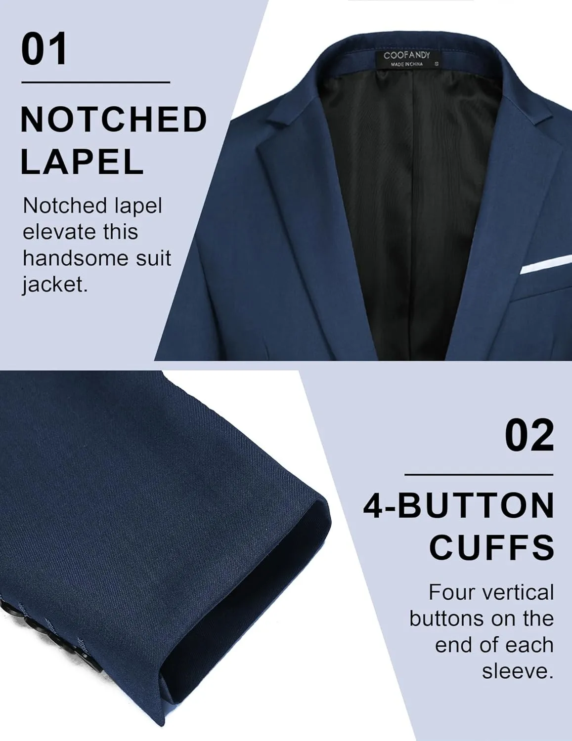 COOFANDY Mens Blazer Sport Coats Casual Slim Fit Suit Jacket Business One Button Blazers
