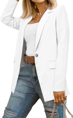 CRAZY GRID Women Business Casual Blazers with Lined Professional Work Suit Jacket with Pockets