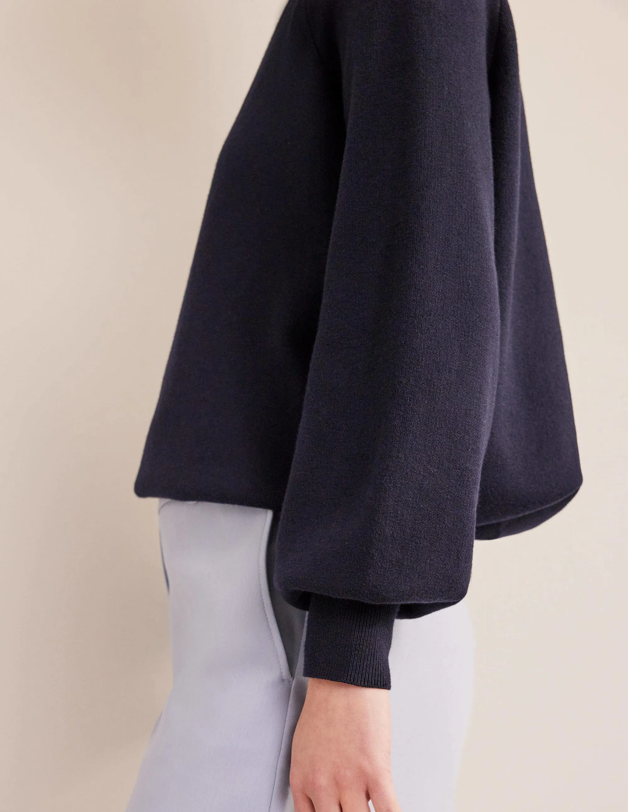 Crew Neck Jumper-Navy