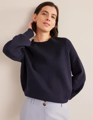 Crew Neck Jumper-Navy