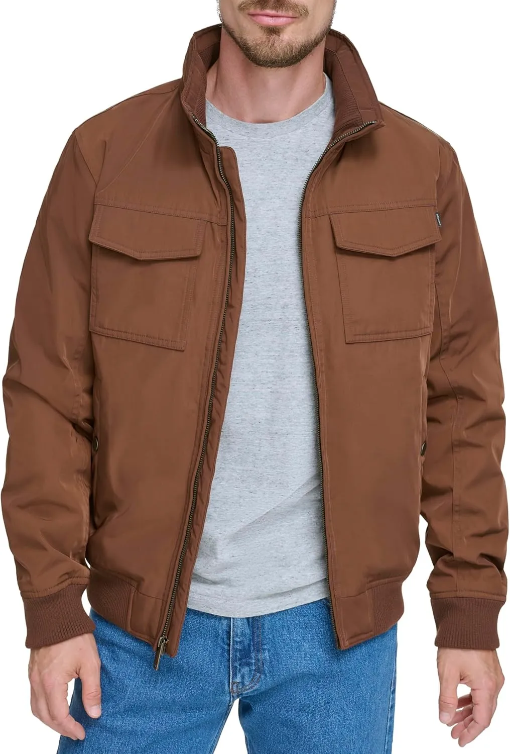 Dockers Men's Quilted Lined Flight Bomber Jacket