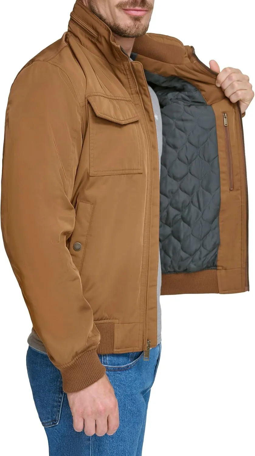 Dockers Men's Quilted Lined Flight Bomber Jacket