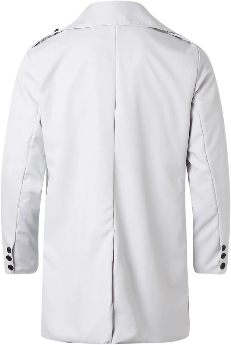 Double Breasted Trench Coat for Men Classic Slim Fit Long Jacket Stylish Outerwear for Business and Casual Winter