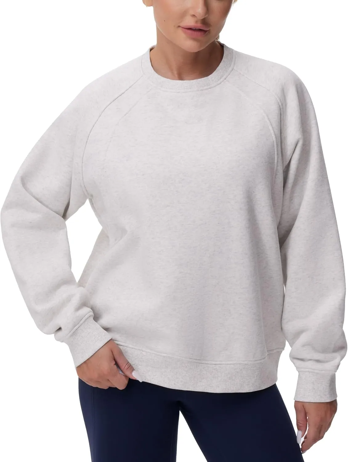 Dragon Fit Women's Fleece Oversized Sweatshirt Long Sleeve Crewneck Athletic Pullover Tops