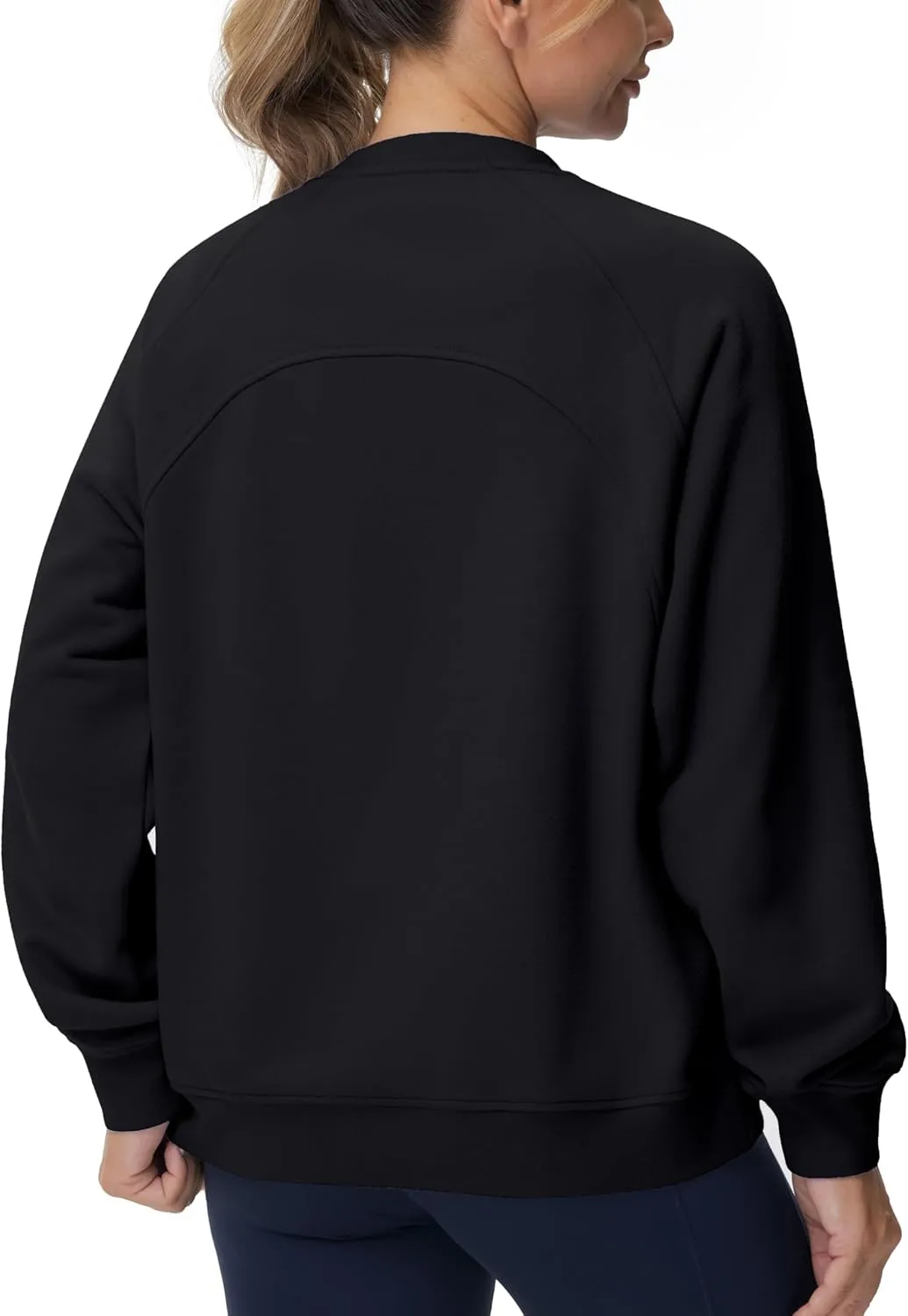 Dragon Fit Women's Fleece Oversized Sweatshirt Long Sleeve Crewneck Athletic Pullover Tops