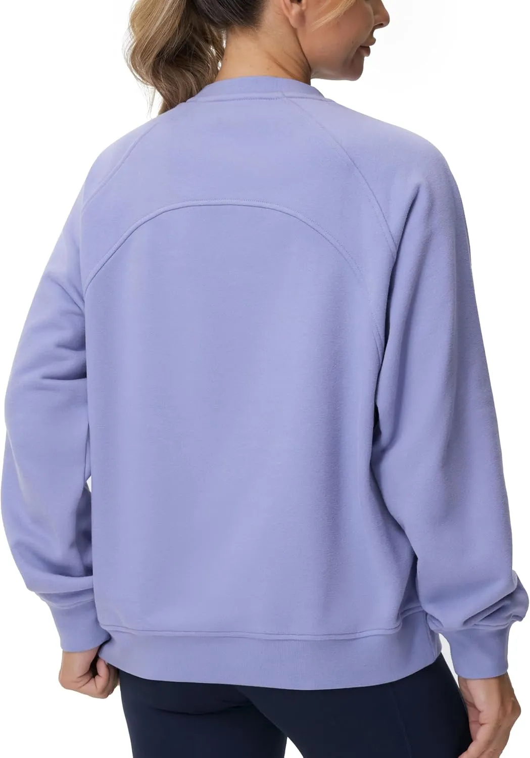 Dragon Fit Women's Fleece Oversized Sweatshirt Long Sleeve Crewneck Athletic Pullover Tops