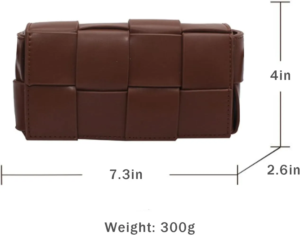Fanny Pack with Convertible Crossbody Shoulder Bag for Women, Woven Cassette-Style Handbag Purse with Adjustable Belt (Coffee)