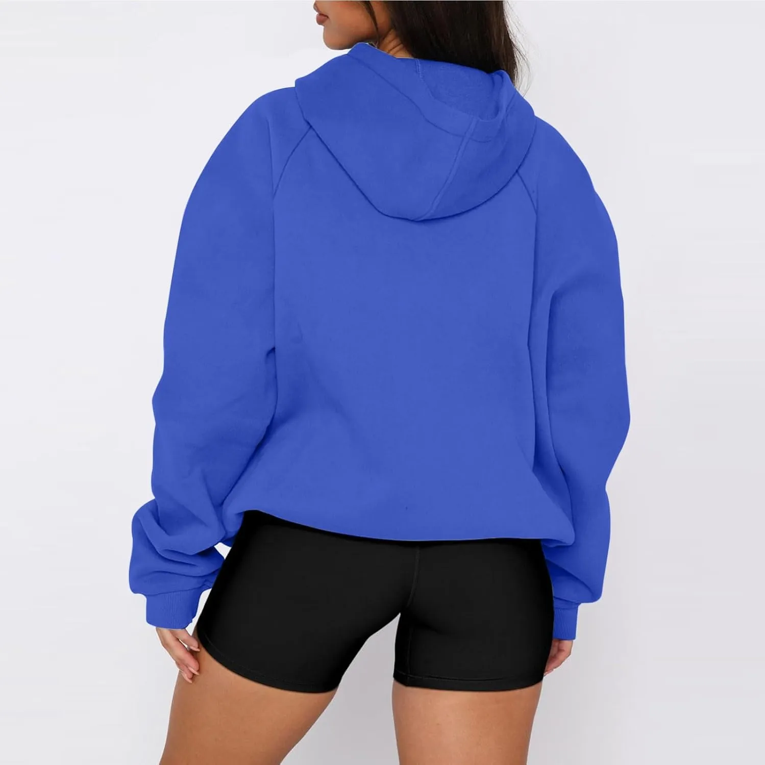 Fleece Hoodies for Women Baggy Lightweight Oversized Y2K Hoodie Comfy Casual Cotton Cute Sweatshirt Pullover w/Pocket