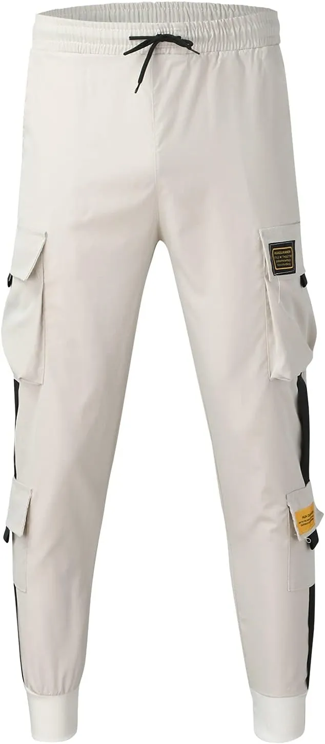 GIERIDUC Harajuku Hip Hop Denim Pants Men Winter Workout Clothes for Men Casual Jogger Pants for Men Long Legged Joggers Mens