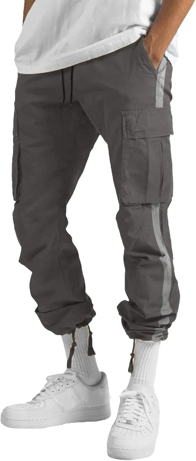 GIERIDUC Men's Cargo Fleece Jogger Sweatpant Mens Pajama Pants Long Length Men's Khaki Corduroy Pants Mens Outdoor Work Pants