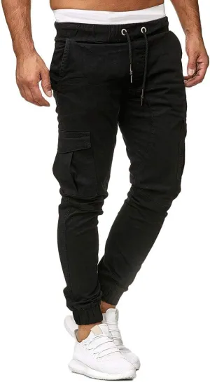 GIERIDUC Men's Cargo Fleece Jogger Sweatpant Mens Pajama Pants Long Length Men's Khaki Corduroy Pants Mens Outdoor Work Pants