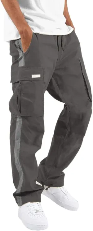 GIERIDUC Men's Cargo Fleece Jogger Sweatpant Mens Pajama Pants Long Length Men's Khaki Corduroy Pants Mens Outdoor Work Pants