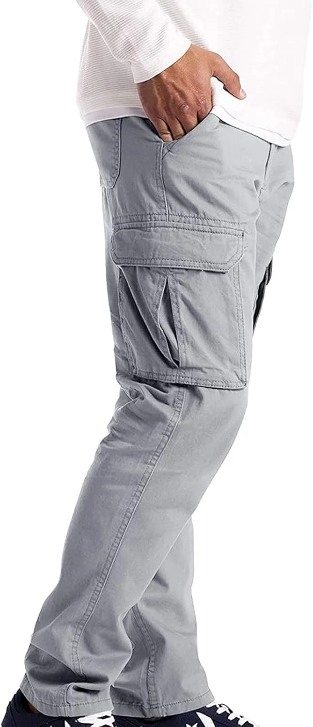 GIERIDUC Men's Fleece Lined Sweatpants Mens Thermal Long Underwear Pants Men's Dressy Joggers Pants Tapered Chinos Pants Men