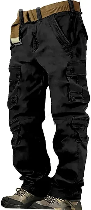 GIERIDUC Mens Hiking Stretch Pants Camouflage Tactical Pants Lightweight Cotton Outdoor Military Combat Cargo Pants Trousers