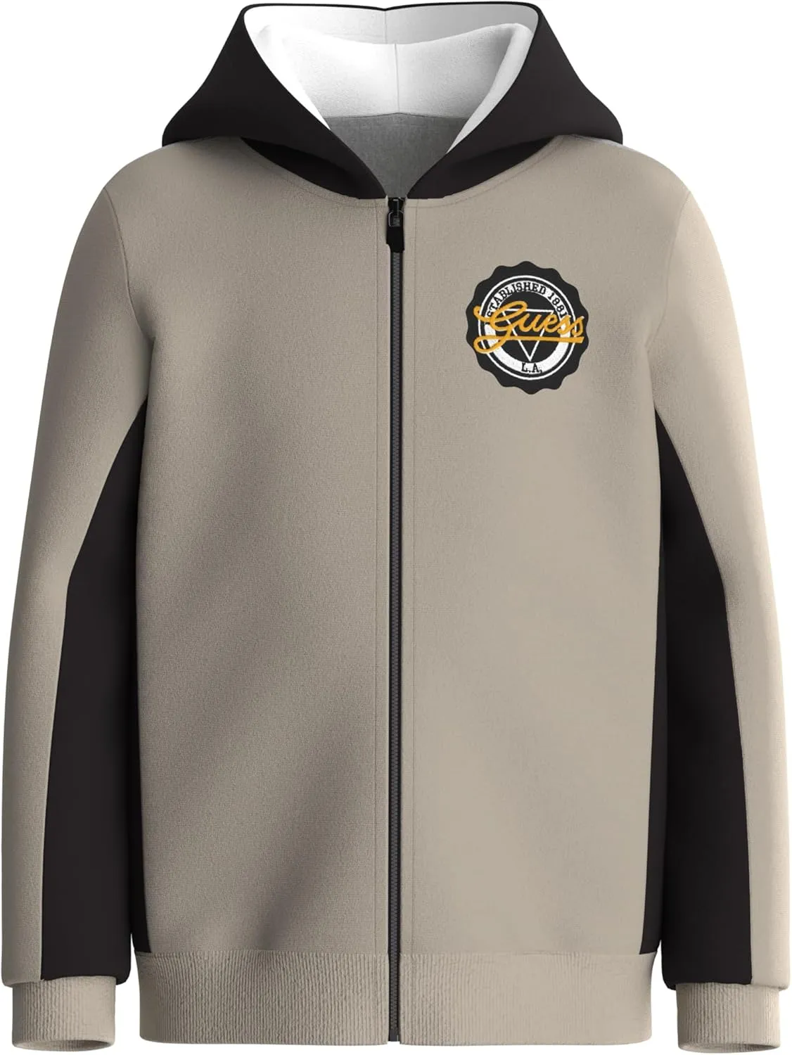 GUESS Boys' Eco Fleece Contrast Hooded Sweatshirt