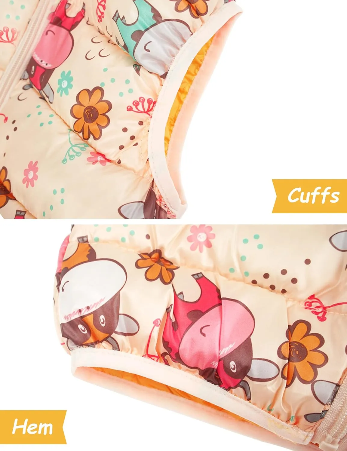 Happy Cherry Toddler Baby Girls&Boys Zipper Jacket Sleeveless Warm Vest Lightweight Coat