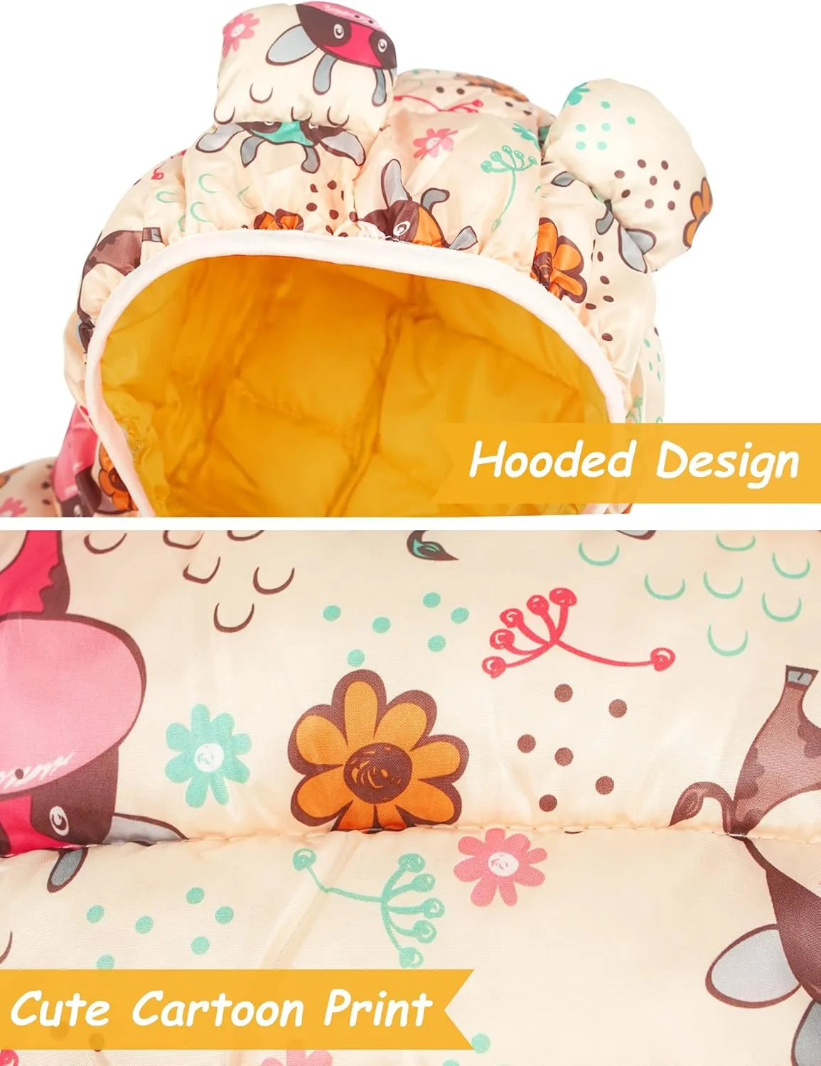 Happy Cherry Toddler Baby Girls&Boys Zipper Jacket Sleeveless Warm Vest Lightweight Coat