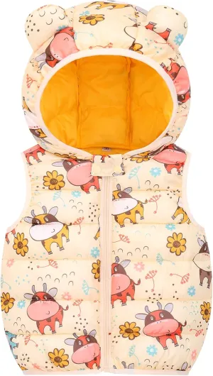 Happy Cherry Toddler Baby Girls&Boys Zipper Jacket Sleeveless Warm Vest Lightweight Coat